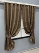 Комплект коротких штор VR-Textil Жакард Sultan XO № 1557ш Коричневий 130х170 см 2 шт (35-0348) - зображення 2