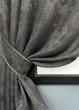 Комплект коротких штор VR-Textil Жаккард Sultan XO № 1558ш Темно-серый 130х170 см 2 шт (35-0350) - изображение 4