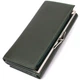 Вместительный женский кошелек на магнитах из натуральной кожи ST Leather Wallet 23115 Зеленый - изображение 2