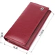 Практичный вертикальный кошелек из натуральной кожи ST Leather bg230fash85 Бордовый - изображение 6