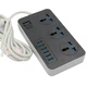 Подовжувач-фільтр мережевий багатофункціональний із 6 USB-портами та 3 розетками універсальними 220 В - зображення 9