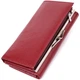 Модный женский кошелек на магнитах из натуральной кожи ST Leather Wallet 23113 Бордовый - изображение 2