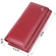 Модный женский кошелек на магнитах из натуральной кожи ST Leather Wallet 23113 Бордовый - изображение 3