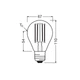 Лампа LED філаментна 13.8W 230V 1521lm 2700K E27 67x110mm DIM груша [4099854065217] LEDVANCE LED CL A100 - зображення 6