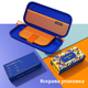 Сумка чехол Nintendo Switch кейс для консоли и аксессуаров Fungoofun на 1 отделение синяя (JDT-0847370) - изображение 4