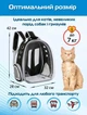 Прозрачный рюкзак для переноски Pet Cat PC-42 кошек и собак Черный (JDT-0847530) - изображение 3