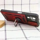 Противоударный чехол Armor Ring + защита камеры для Xiaomi Redmi Note 10, Note 10S и Poco M5s Simon case красный - изображение 6