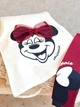 Детский летний комплект Minnie (футболка+лосины) для девочки UNICORN 116 см белый с бордовым - изображение 2