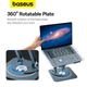 Подставка для ноутбука Baseus UltraStable Pro Series Rotatable and Foldable Laptop Stand на 3 шарнирах вращение 360° (B10059900811-01) Grey - изображение 6