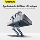 Подставка для ноутбука Baseus UltraStable Pro Series Rotatable and Foldable Laptop Stand на 3 шарнирах вращение 360° (B10059900811-01) Grey - изображение 13