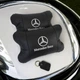Подушки на підголовник Mercedes-Benz з натуральної шкіри, 2 шт, чорні, з логотипом - зображення 5