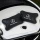 Подушки на підголовник Mercedes-Benz з натуральної шкіри, 2 шт, чорні, з логотипом - зображення 7