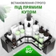 Комплект кутових самоклейних поличок для ванної кімнати, кухні (2 полички і мильниця, чорний) - зображення 6