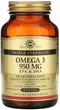 Омега-3 Solgar Omega-3 EPA & DHA 950 мг 50 гелевих капсул в упаковці (ARE-574130) - зображення 1