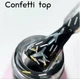 Топ для нігтів без липкого шару Confetti Top Toki Toki 15 мл - зображення 2