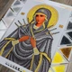 Набор для вышивки бисером Art-Millennium. N-0510 Богородица Семистрельная (серебряно-золотая) 27х37 см - изображение 2