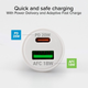 Ładowarka samochodowa SBS Car Charger 20W USB-C USB-A White (TECRPD20W) - obraz 3