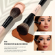 Набір пензлів для макіяжу Jessup Makeup Lover T508 Двосторонні 3 шт Світло-персиковий (ZES6976074375082) - зображення 3