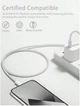 Кабель быстрой зарядки для Apple iPhone 15/15 Plus/15 Pro Max , iPhone 16/16 Plus/16 Pro Max, Samsung, Huawei, Xiaomi, Meizu, Vivo, Oppo Быстрая зарядка Type-C to Type-C (USB-C - USB-C) 60W 1.5м Woven White - изображение 7