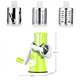 Овощерезка мультислайсер Tabletop Drum Grater Kitchen Master Терка для овощей и фруктов 3 насадки. Цвет: зеленый - изображение 2