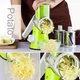 Овощерезка мультислайсер Tabletop Drum Grater Kitchen Master Терка для овощей и фруктов 3 насадки. Цвет: зеленый - изображение 3