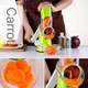 Овощерезка мультислайсер Tabletop Drum Grater Kitchen Master Терка для овощей и фруктов 3 насадки. Цвет: зеленый - изображение 4