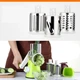 Овощерезка мультислайсер Tabletop Drum Grater Kitchen Master Терка для овощей и фруктов 3 насадки. Цвет: зеленый - изображение 7