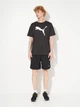Футболка спортивная для тренировок длинная мужская Puma Training Essentials 52013901 S Black Heather-white с принтом (4063699027815) - изображение 3