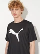 Футболка спортивная для тренировок длинная мужская Puma Training Essentials 52013901 S Black Heather-white с принтом (4063699027815) - изображение 4