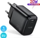 Быстрая зарядка TOPK 20W QC 3.0 — сетевой адаптер с портом Type-C совместимый с Power Delivery и Quick Charge - изображение 1