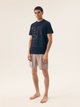 Piżama męska z szortami i krótkim rękawem letnia bawełniana Henderson Surf 42598-59X L Niebieska (5903972399903) - obraz 3