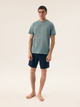 Piżama męska z szortami i krótkim rękawem letnia bawełniana Henderson Surf 42598-77X L Zielona (5903972399941) - obraz 3