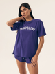 Piżama damska z szortami i krótkim rękawem letnia bawełniana Henderson Nimes 42674-55X XL Niebieska (5903972378205) - obraz 1
