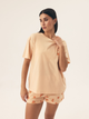 Piżama damska z szortami i krótkim rękawem letnia bawełniana Henderson Naranja 42684-24X 2XL Pomarańczowa (5903972378977) - obraz 1