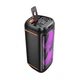 Беспроводная колонка Borofone BP26 (Bluetooth 5.4, USB, AUX, TF-карта, караоке, 2 микрофона, LED подсветка, 4000 мАч, 50 Вт) - Черный - изображение 4