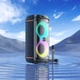 Беспроводная колонка Borofone BP26 (Bluetooth 5.4, USB, AUX, TF-карта, караоке, 2 микрофона, LED подсветка, 4000 мАч, 50 Вт) - Черный - изображение 8