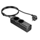 Мережевий подовжувач Hoco NS10 (3 Type-C, 1 USB-A, 2 розетки, 2000 Вт, довжина кабелю 2 метри, швидка зарядка) - Чорний - зображення 7