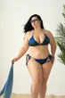 Купальник тройка plus size 4XL Синий - изображение 3