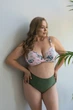 Купальник тройка plus size 2XL Тропический принт - изображение 1