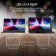 Монітор портативний Packard Bell 15.6" 1080P FHD USB-C, miniHDMI, HDR, IPS, VESA Mount & Smart Cover (M15600BK) - зображення 2