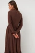 Плаття двоярусне з коміром стійка Wear me XXL Шоколад (14_24_446_10099) - зображення 1