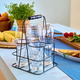 Pokale do piwa Homla Beer Set Raya z metalowym stojakiem 400 ml 4 szt (5904183894775) - obraz 2