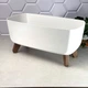 Горщик овальний 39×19,5×18,7 см білий на ніжках Prosperplast Gracia DGCL-400 - зображення 2