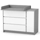 Комод в гостиную, детскую, прихожую, спальню Берн 1200 Верес Бело-графитовый (ДСП) (35.2.38.2.32) - изображение 3