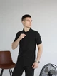 Футболка поло Royal Pobedov мужская с воротником XXXL черная (26313) - изображение 1