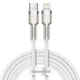 Кабель Baseus Cafule Series Metal Data Cable Type-C to Lightning PD 20W 2m White (CATLJK-B02) - изображение 1