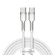 Кабель Baseus Cafule Series Metal Data Cable Type-C to Type-C 100W 2m White (CATJK-D02) - изображение 1
