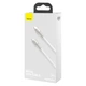 Кабель Baseus Cafule Series Metal Data Cable Type-C to Type-C 100W 2m White (CATJK-D02) - изображение 8