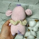 М'яка іграшка ручної роботи в'язана амігурумі Hand Made Слоненя 14 см 202-80-6 - зображення 3