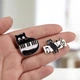 Комплект значков BROCHE брошки бижутерия Животные Музыкальные Котики BRGV114893 - изображение 3
